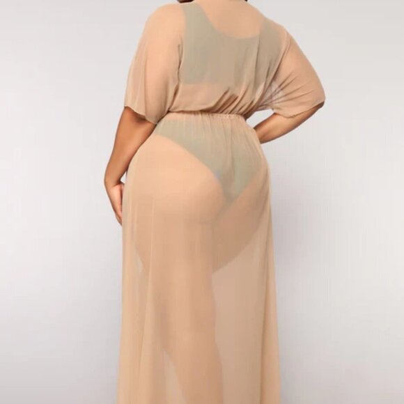 Mesh Cover Up Short Sleeve Tie Waist Maxi
New - Picture 6 of 9